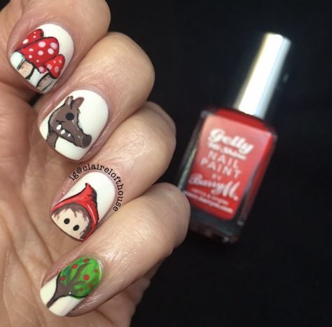 Little red nails! Chocolate Color, Sweet Candy, Little Red Riding Hood, Red Riding Hood, Love Nails, False Nails, Manicure And Pedicure, Red Nails, Fake Nails