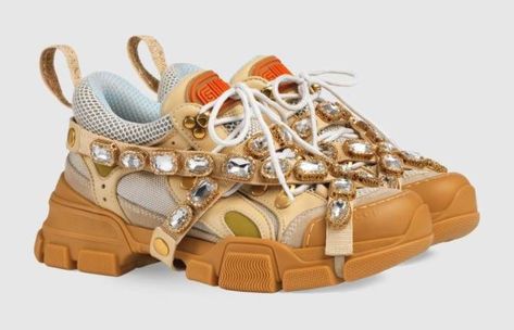 The Five Best Pair of Gucci Sneakers for Women Crystal Sneakers, Sand Storm, Gucci Gifts, Guccio Gucci, Gucci Sneakers, Rhinestone Shoes, Buy Gucci, Sneakers For Women, Leather Shoes Woman