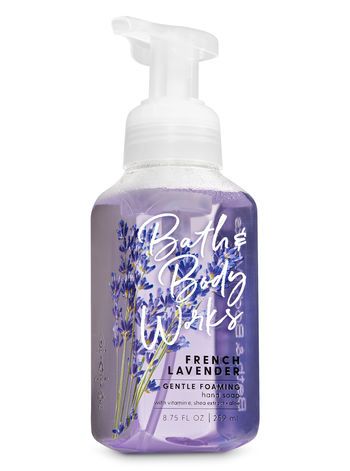 French Lavender Gentle Foaming Hand Soap - Bath And Body Works Bath And Body Works Soap, Lavender Hand Soap, Bottle Design Packaging, Bath Body Works Candles, Hand Soaps, Foam Soap, French Lavender, Foaming Hand Soap, Dubai Abu Dhabi