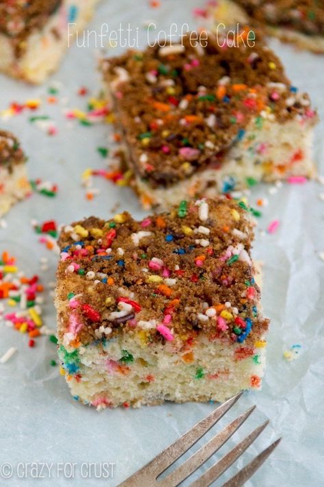 Funfetti Coffee Cake List Of Desserts, Crazy For Crust, Streusel Coffee Cake, Funfetti Cake, King Arthur Flour, A Piece Of Cake, Köstliche Desserts, Piece Of Cake, Cake Flavors