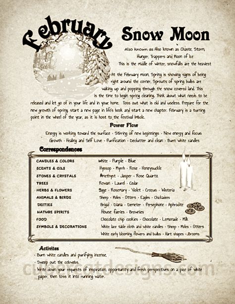 Book of Shadows | Book of Shadows by Cybercat Designs | Page 6 Cosmic Witchcraft, January Full Moon, December Full Moon, February Full Moon, November Full Moon, Imbolc Ritual, Divination Witch, Snow Moon, Spring Magic