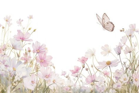 Delicate watercolor wildflower meadow. | Free Photo Illustration - rawpixel About Butterfly, Spring Illustration, Baby Boy Cards, Watercolor Butterfly, Wildflower Meadow, Butterfly Illustration, Love Quotes Wallpaper, Easy Drawings Sketches, Butterfly Watercolor