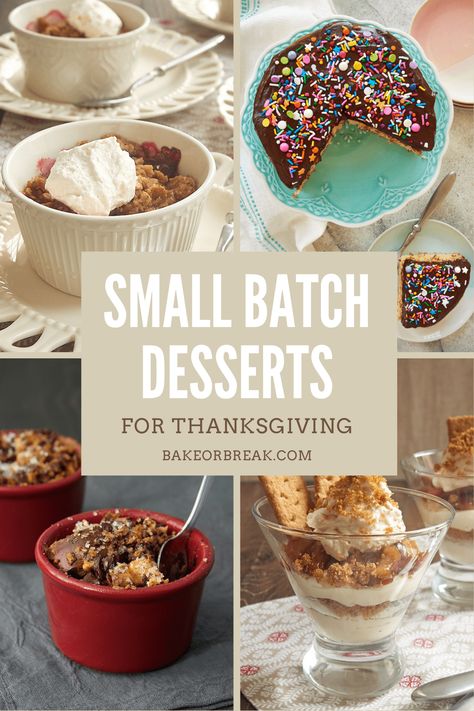 Small Batch Desserts, Baked Apple Cheesecake, Desserts For Thanksgiving, English Cake, Battenberg Cake, Swirl Cookies, Vanilla Bean Cheesecake, Pear Crumble, Skillet Chocolate Chip Cookie