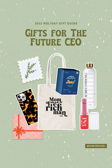 Future Ceo, Corporate Girlie, Girlie Gifts, Brand Style Board, Gift Guide Design, Christmas Marketing, Branding Identity Inspiration, Corporate Ladder, Work Wife