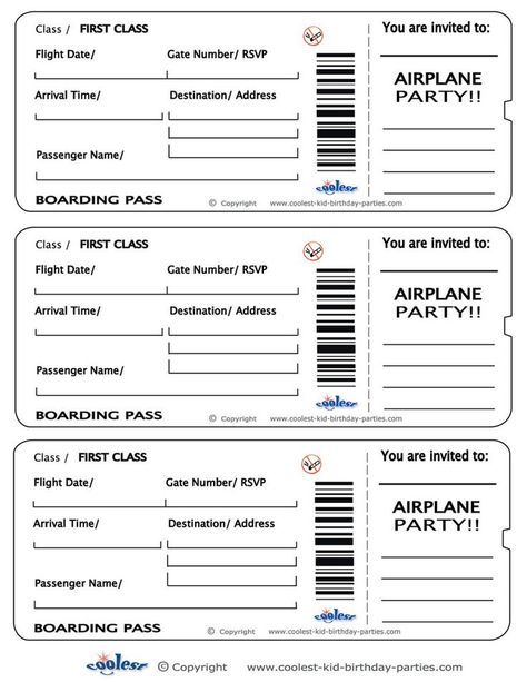 Printable Airplane Boarding Pass Invitations - Coolest Free Printables:                                                                                                                                                                                 More Template Tiket, Boarding Pass Invitation Template, Fake Plane Ticket, Airplane Invitation, Ticket Template Free, Boarding Pass Invitation, Passport Template, Boarding Pass Template, Gratis Printables