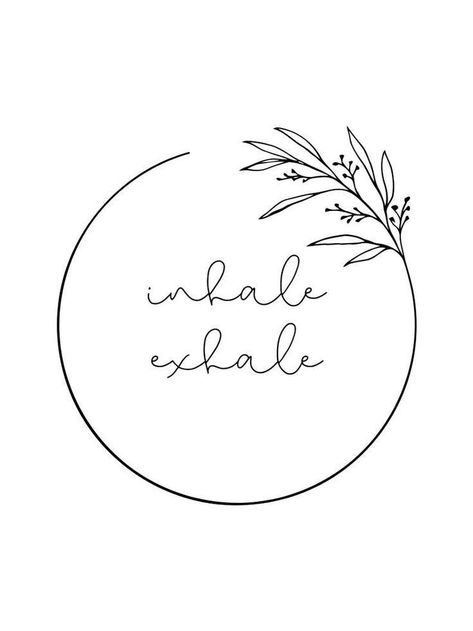 Inhale Exhale Tattoo, Psychology Tattoo, Tattooed Mom, Yoga Drawing, Nature Photography Quotes, Yoga Tattoos, Self Love Tattoo, Black And White Line Art, Yin Yang Tattoos