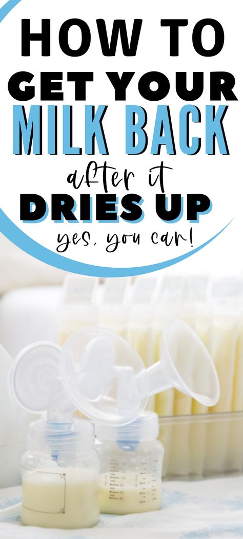 I had no idea!! You can get your milk back, even after it dries up, and it is called relactation. You can do it!! #relactation #increasemilksupply #milksupply #breastfeeding 5 Weeks Pregnant, Power Pumping, Pumping Schedule, Pumping Breastmilk, Healthy Milk, Low Milk Supply, Breastfeeding Positions, Lactation Recipes, Increase Milk Supply