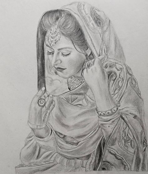 Princess Noor Jahan, Baani Sandhu, Noor Jahan, Punjabi Singer, Punjabi Couple, Collage Art Projects, Embroidery Neck Designs, Sketches Simple, Portrait Sketches