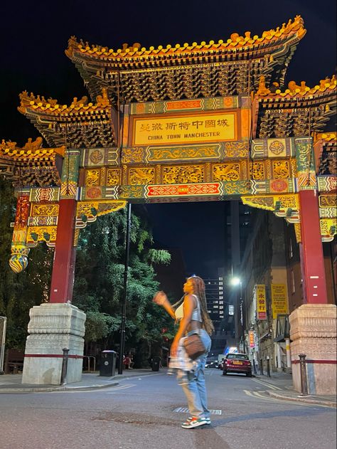 Manchester china town outfit China Town Outfit, Late Night Vibes, Town Outfits, China Town, Night Vibes, Late Night, Manchester, Times Square, China