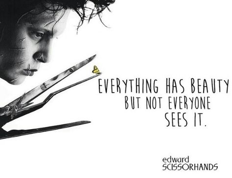 Edward Scissorhands Quotes Tim Burton, Tattoo Disney Quotes, Tim Burton Quotes, Tim Burton Tattoo, Tattoo Disney, Tim Burton Art, Tim Burton Films, Tim Burton Movie, Edward Scissorhands