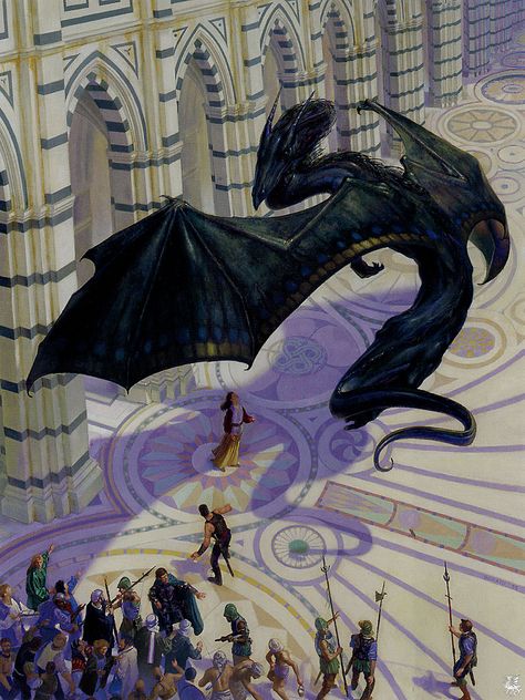 Dragonsight Donato Giancola, Fantasy Beings, Fantasy Castle, Animation Reference, Fantasy Artist, Black Dragon, High Fantasy, Arte Fantasy, 판타지 아트