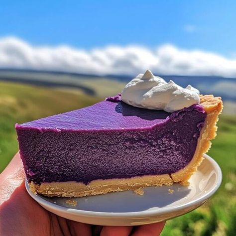 Purple Sweet Potato Pie Recipe: A Delicious and Colorful Dessert to Brighten Any Table - NewsBreak Mounds Cake Recipe, Fried Chicken Gizzard Recipe, Purple Sweet Potato Pie, Mounds Cake, Peach Tea Recipe, Cream Desserts Recipes, Easy Homemade Chili, Traditional Baking, Pimento Cheese Recipes