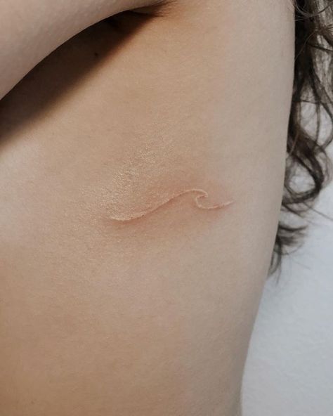 Simple Dragon Tattoo, Small White Tattoos, Simple Dragon, Wind Tattoo, Minimal Nature, Brain Tattoo, Simple Tattoos For Women, Small Girly Tattoos, Tattoo Minimal