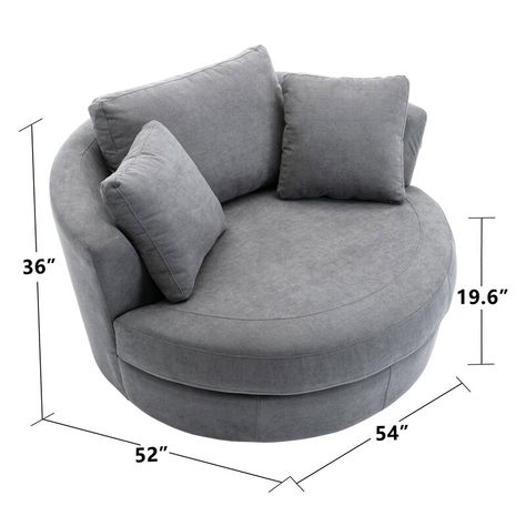 Oversized Accent Chair, Round Couch, Round Swivel Chair, Cuddle Chair, Round Sofa, Swivel Barrel Chair, Round Chair, Chair And A Half, Barrel Chair