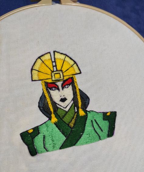 Avatar The Last Airbender Embroidery, Embroidery Avatar, Avatar Embroidery, Herb Embroidery, Textiles Inspiration, Avatar Kyoshi, The Last Avatar, The Legend Of Korra, Learn Embroidery