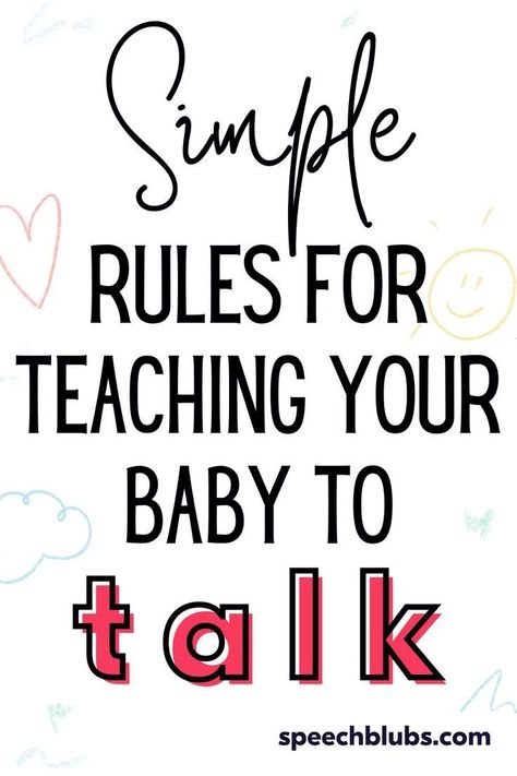 How do you get from simple sounds to first words? Read some tips to help your baby learn to talk! There are some fun activities you can try to get your baby to say their first word and encourage communication. Teaching Baby To Talk, Babies First Words, Teaching Babies, Say Word, Sound Words, Fun Facts About Yourself, First Words, Baby Talk, Social Emotional Skills