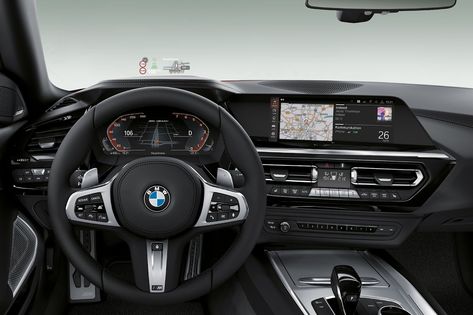 Say Goodbye To BMW's Only Two-Seat Sports Car. Pour one out for the BMW Z4 - the end is nigh. Bmw Dashboard, Bmw Z4 M40i, Bmw Sports Car, Audi Tt Roadster, Bmw Z4 Roadster, Roadster Car, Bmw Concept, Bmw Sport, Bike Mechanics