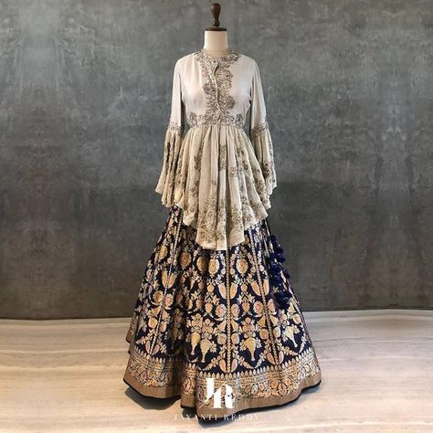 Tail Cut Dress, Banaras Lehenga, Jayanti Reddy, Lehnga Dress, Lehenga Blouse Designs, Wedding Blouse Designs, Lehenga Style, Indian Gowns Dresses, Indian Gowns