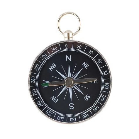 Compass Tool, Compass Navigation, Compass Keychain, Pocket Compass, Emergency Equipment, Metal Texture, Survival Tools, Metal Keychain, Leather Cuffs Bracelet