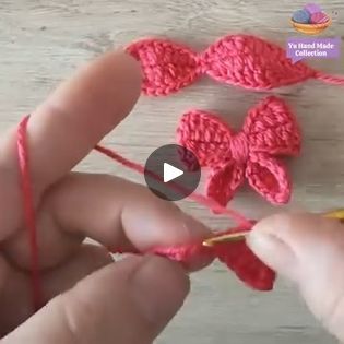 Crochet Mini Bow, Mini Bow, Bow Tutorial, Tutorial Crochet, Mini Bows, How To Crochet, Crochet Tutorial, Hand Made, Amigurumi