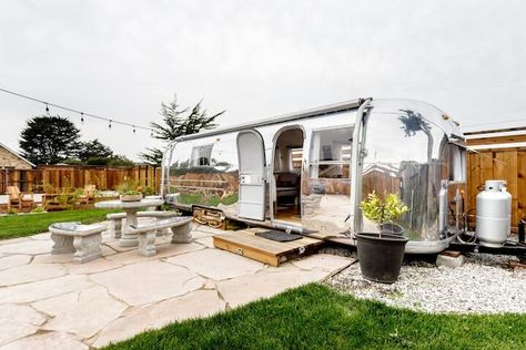 Airstream Rental, Boho Backyard Wedding, Backyard Party Games, Resurface Countertops, Airstream Living, Boho Backyard, Half Moon Bay California, Caravan Home, Bohemian Weddings