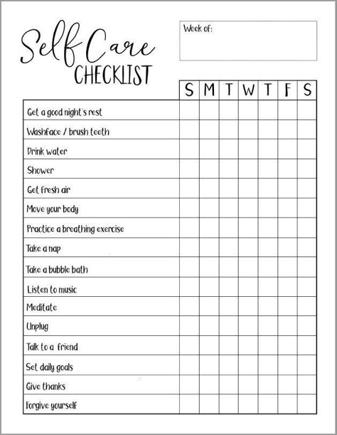 Self Care Checklist Printable - Etsy Routines Aesthetic, Facials At Home, Self Care Checklist, Workbook Design, Self Care Bullet Journal, Writing Therapy, Vie Motivation, Checklist Template, Journal Writing Prompts