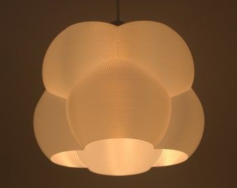 3D printed eco friendly lampshades. 3d Printed Pendant Light, 3d Printed Pendant, Hanging Lamp Shade, Fantasy Gifts, Eco Friendly Home, Sofia Bulgaria, Art Deco Home, Eco Friendly House, Art Decoration