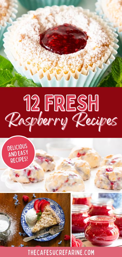 Canned Raspberry Recipes, Things To Make With Raspberries, Recipes Using Fresh Red Raspberries, Fresh Raspberry Desserts Easy, What To Make With Raspberries, Easy Raspberry Desserts, Recipes With Raspberries, Raspberry Recipes Easy, Raspberry Recipes Healthy