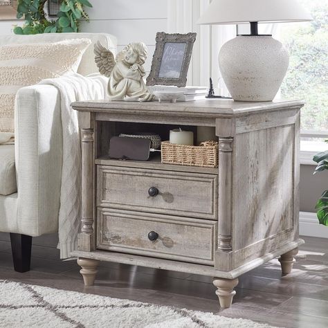 Amazon.com: T4TREAM 24'' Farmhouse End Table w/4 Solid Wood Feet, Large 2 Drawers Wide Sofa Side Table with Charging Station, Tall Rustic Wood Square Nightstand for Living Room, Bedroom, Office, Light Rustic Oak : Home & Kitchen Square Nightstand, Column Decor, Farmhouse End Table, Transitional Nightstand, Wide Sofa, Table With Charging Station, Farmhouse End Tables, Nightstand With Charging Station, Sofa Side Table