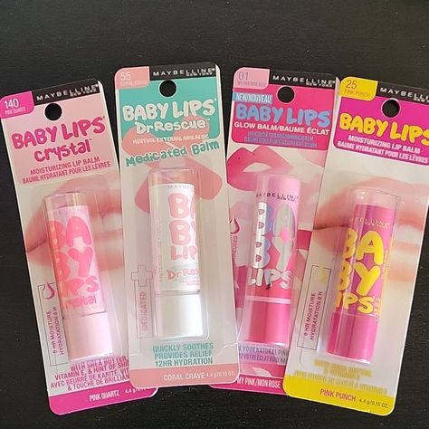 Baby Lips Lip Balm, Baby Lips Maybelline, Glow Balm, Essence Makeup, Lip Gloss Cosmetics, Lip Balm Collection, Sephora Skin Care, Pink Punch, Lip Gloss Collection