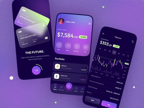 App Design Trends, Crypto Wallet, Virtual Card, Mobile App Design Inspiration, App Interface Design, Mobile Wallet, Banking App, App Design Inspiration, Mobile App Ui