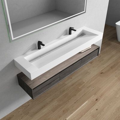 Concrete bathroom vanity