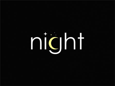 night by Yuri Kartashev #Design Popular #Dribbble #shots Word As Image, Clever Logo Design, Typographic Logo Design, Clever Logo, Text Logo Design, Typographic Logo, Cool Business Cards, Creative Typography, Word Design