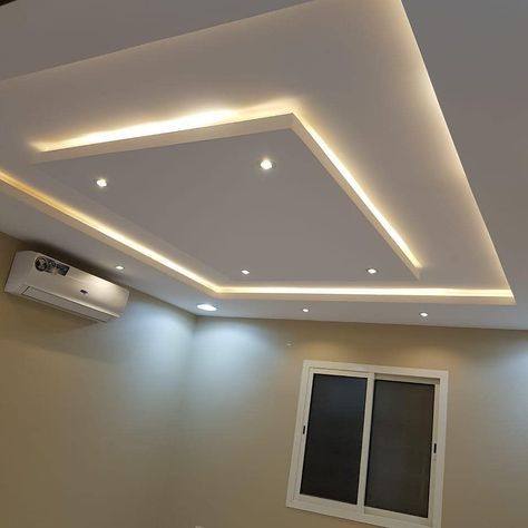 Bedroom Lighting Ideas Ceiling Modern, Simple False Ceiling Design, Gypsum Ceiling Design, Simple Ceiling Design, Down Ceiling Design, Ceiling Design Ideas, New Ceiling Design, Pvc Ceiling Design, Interior Ceiling Design