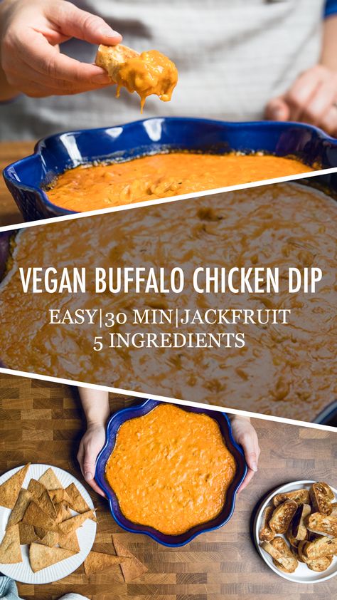 Vegan Buffalo Chicken Dip, Vegan Buffalo Dip, Game Day Ideas, Dips To Make, Vegan Buffalo Chicken, Vegan Super Bowl, Vegan Stuffed Mushrooms, Dairy Free Appetizers, Buffalo Dip