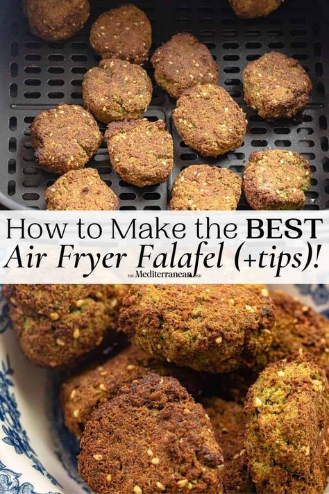 You can make falafel in the air fryer! Follow my easy tips for perfectly crunchy air fryer falafel with loads of bold flavor. Air Fryer Falafel Recipe, Authentic Falafel Recipe, Air Fryer Falafel, Make Falafel, Homemade Falafel, Falafel Mix, How To Make Falafel, The Best Air Fryer, Falafel Recipe