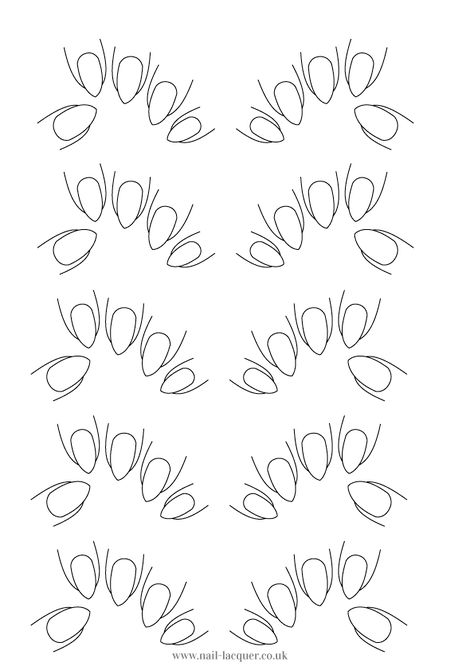 Hey friends! Tonight I have something special for you- a downloadable nail art template! I drew this template to practice nail art on. Printable Nail Art Templates, Practice Nail Art, Printable Nail Art, Nail Courses, Nail Drawing, Nail Techniques, Nail Art Disney, Matte Nails Design, School Nails