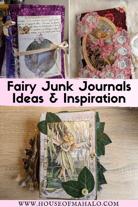 My Fairy Junk Journal Collection: Flip Throughs & Ideas | House of Mahalo Fairy Prints, Fairy Junk Journal, Flower Fairies Books, Junk Journal Ideas, Paper Bag Books, Handmade Journals Diy, Journal Collection, Woodland Fairy, Fairy Book