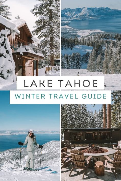 Get a complete guide to Lake Tahoe in the winter including the best ski resorts in Lake Tahoe, the best hotels in Lake Tahoe, the best places to eat in Lake Tahoe, and more Lake Tahoe winter travel tips. | best things to do in lake tahoe winter | lake tahoe skiing | lake tahoe ski resorts | lake tahoe winter vacation | things to do in lake tahoe in winter | things to do in south lake tahoe winter | lake tahoe things to do in winter | best restaurants south lake tahoe Lake Tahoe Vacation Winter, Lake Tahoe Ski Resorts, Skiing Lake Tahoe, Lake Tahoe In Winter, Lake Tahoe Activities, What To Do In Lake Tahoe, Things To Do In Lake Tahoe Winter, What To Pack For Lake Tahoe In Fall, North Lake Tahoe Winter