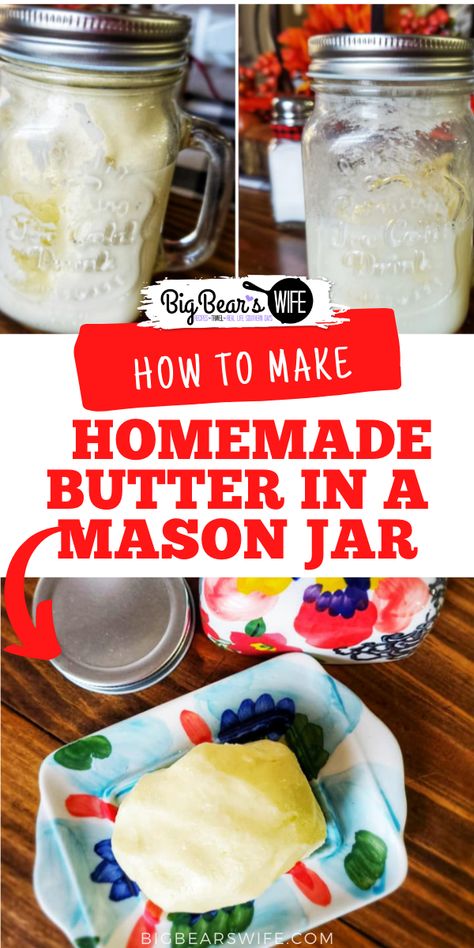 Homemade Honey Butter, Butter Recipes Homemade, Mason Jar Recipe, Diy Butter, Making Butter, Flavored Butter, Cinnamon Butter, Butter Spread, Homemade Butter