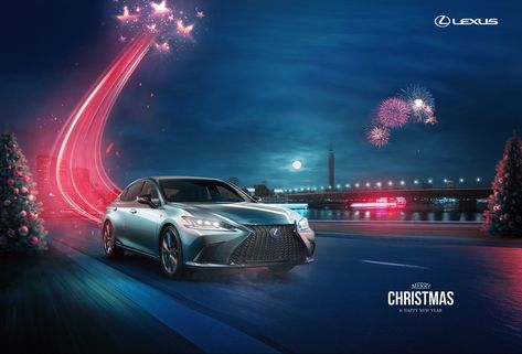 Lexus - Merry Christmas on Behance Christmas Advertising Design, Social Media Images Design, Christmas Advertising, Christmas Campaign, Publicidad Creativa, Christmas Ad, Merry Christmas Greetings, Christmas Car, Information Architecture