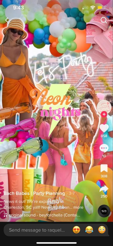 Cancun Party Theme, Bachelorette Party Themes Colorful, Pastel Swimsuit Aesthetic, Neon Bachelorette Pool Party, Neon Swimsuit Bachelorette Party, Hawaiian Bachelorette Party Outfit, Tropic Like Its Hot Bachelorette Party Outfits, Key West Bachelorette Party Ideas, Neon Bikinis Bachelorette