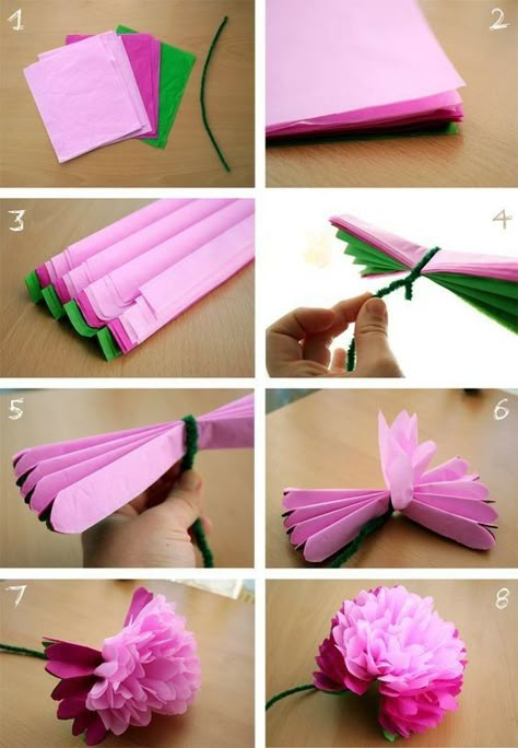 Tissue Paper Flowers Diy, Hadiah Diy, Paper Peonies, Flowers Craft, Diy And Crafts Sewing, Paper Flowers Craft, Tissue Paper Flowers, Diy Art Projects, Paper Flower Tutorial