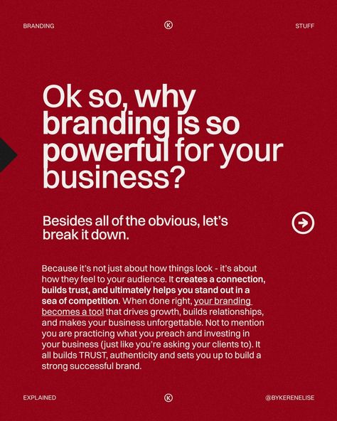 Branding is more than just a logo - It’s the total vibe, the experience, and the connection your audience feels every time they interact with you. Wondering how powerful branding can actually be? Let’s break it down for you - It creates; - First impressions that stick - A vibe that feels like you - Trust that turns followers into loyal clients - And a magnet that attracts the right people to your business Branding isn’t just about looking good - it’s about being unforgettable. Does yours s... Baddie Goals, Brand Tips, Branding Basics, Powerful Branding, Business Books Worth Reading, Work Ethics, Brand Marketing Strategy, Business Branding Inspiration, Now Booking