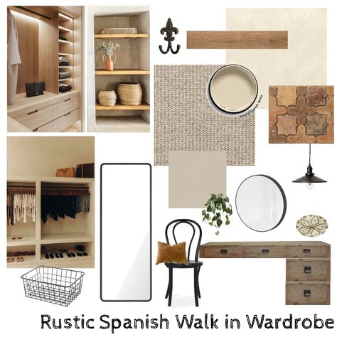 Wardrobe Mood Board ~ Cooper Project Mood Borde Fashion Design, Modern Rustic Material Board, Interior Design Mood Board Template, Interior Design Collage Mood Boards, Classic Dining Chair, Light Hardwood Floors, Wardrobe Furniture, Wardrobe Cabinets, Doors And Hardware