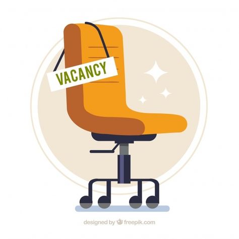 Job vacancy background with chair in fla... | Free Vector #Freepik #freevector #background #work #flat #job Hiring Ad, Hiring Poster, Yellow Words, Hiring Employees, Job Poster, Job Searching, Team Banner, Web Design Marketing, Job Promotion