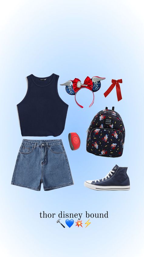 thor 💙🫶🏻 #thor #marvel #avengerscampus #disney #disneyworld #disneybound #disneyoutfits #disneyland Outfit Para Disneyland, Marvel Disneybound, Marvel Outfits, Thor Marvel, Disney Outfits, Thor, Disney World, Disneyland, Avengers