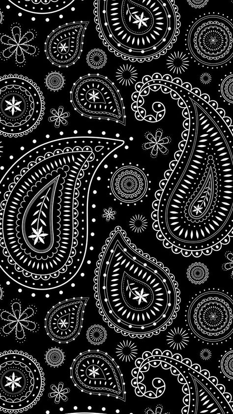 Bandana Drawing Patterns, Mobile Wallpaper Black, Paisley Drawing, Typo Logo Design, Paisley Print Design, Chalk Design, Black Bandana, Mobile Wallpaper Iphone, Graffiti Wallpaper Iphone