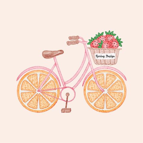 "Fruitful Ride" is one of my submissions for the Minted Children Art Challenge. I had a lot of fun drawing this one, will try to make a reel with some videos I took during the process. #childrenillustration #whimsical #playful #bicycle #cute #girlbedroomdecor Bicycle Drawing, Bicycle Illustration, Bike Illustration, Print Ideas, Sketchbook Ideas, Spring Design, Girl Bedroom Decor, Phone Design, Card Illustration