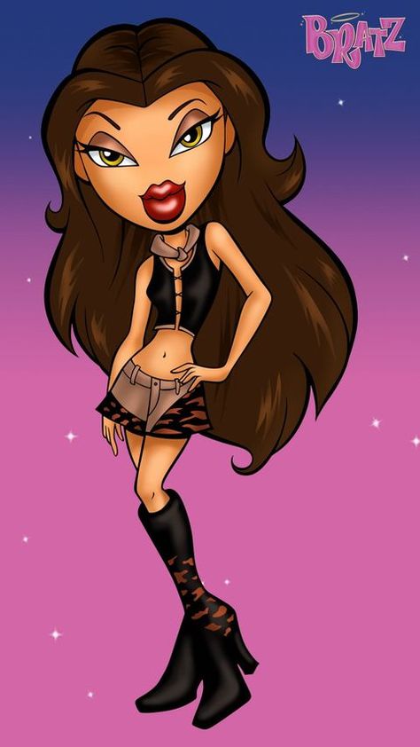 Bratz Dolls Paintings, Bratz Passion 4 Fashion, Bratz Collections, Early 2000s Cartoons, Bratz Core, Vintage Store Ideas, Bratz Sasha, Bratz Art, Bratz Characters